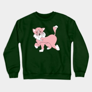 Pink cat Crewneck Sweatshirt